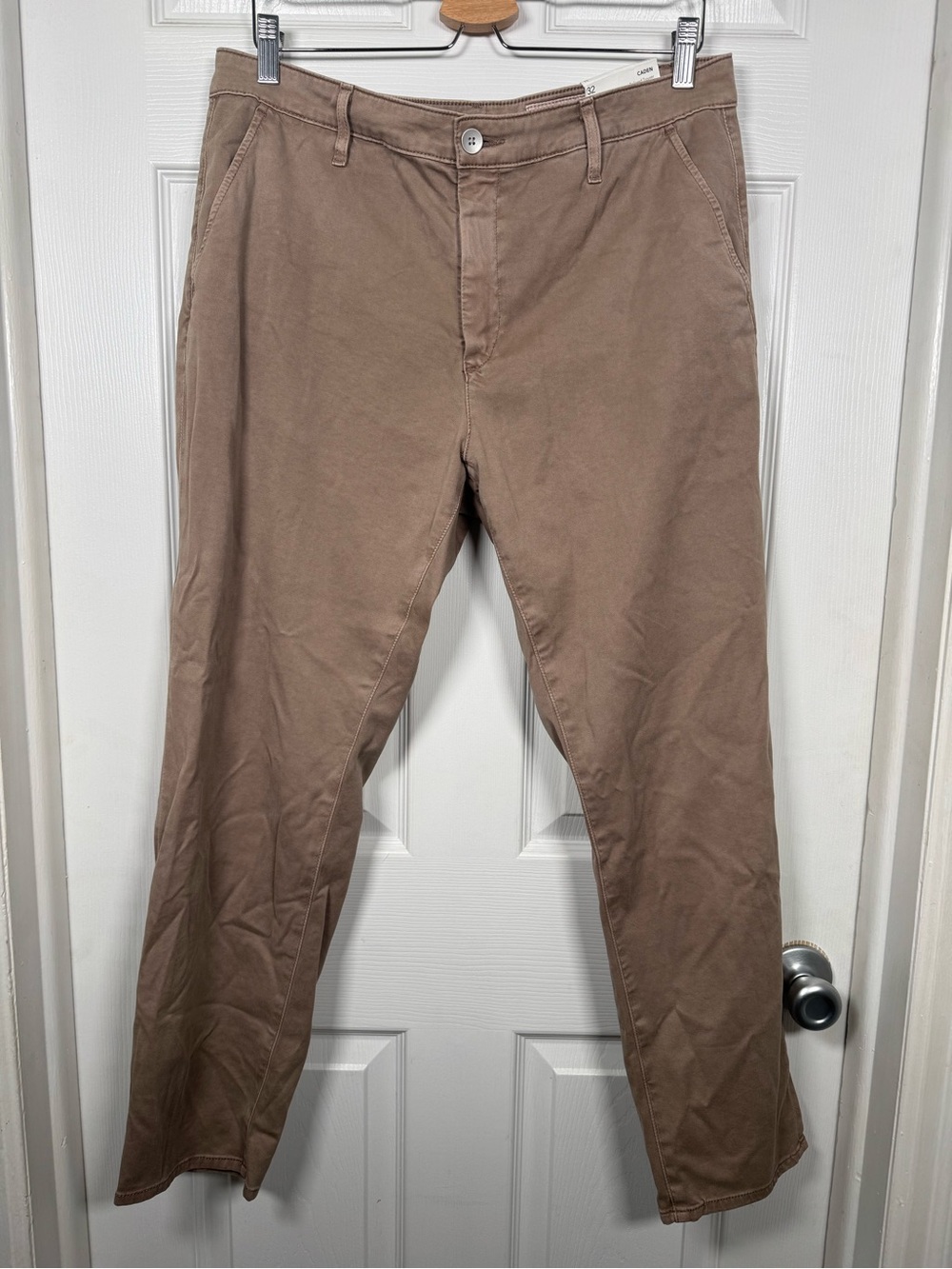 AG Jeans Caden Tailored Trouser Brown Stretch Chino Pants Size 32 NWT
